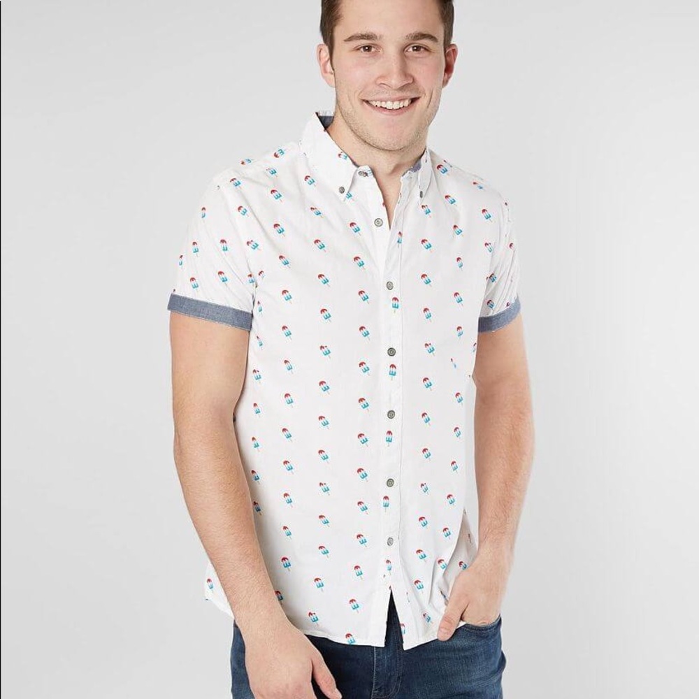 Departwest popsicle patriotic button shirt